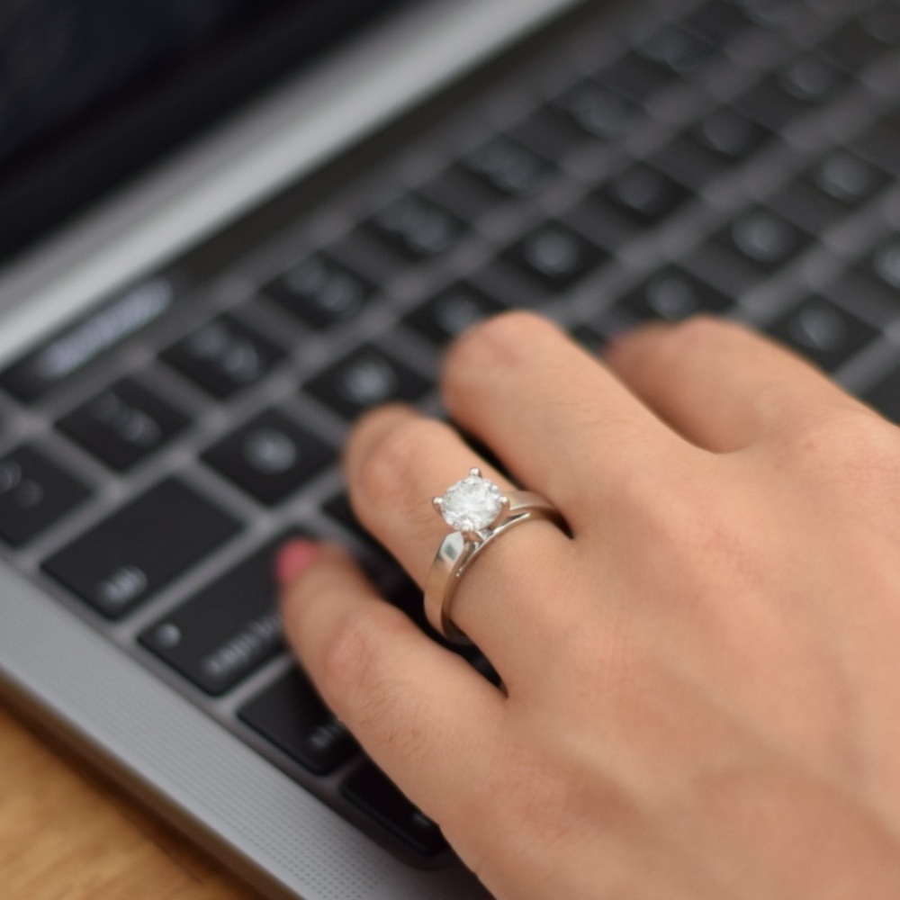 1.53 CT Diamond Solitaire Ring • White Gold